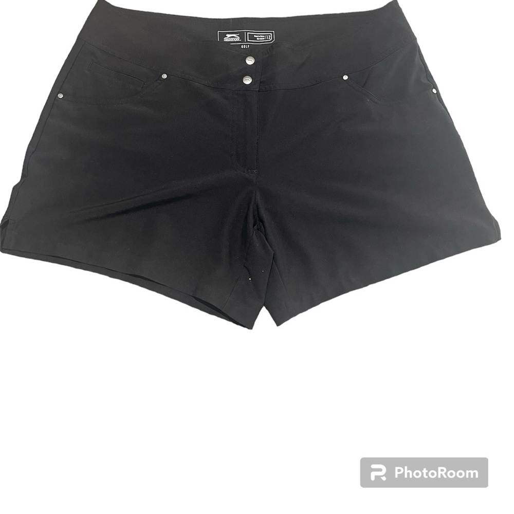 SLAZENGER WOMEN’s GOLF SHORTS -  Size 12 Black Hydro-Dri Golf Shorts